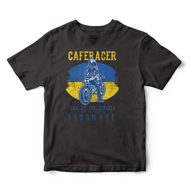 JL Tear up the Streets Ukraine Cafe Racer Motorbike - T-shirt