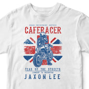 JL Tear up the Streets United Kingdom Cafe Racer Motorbike - T-shirt