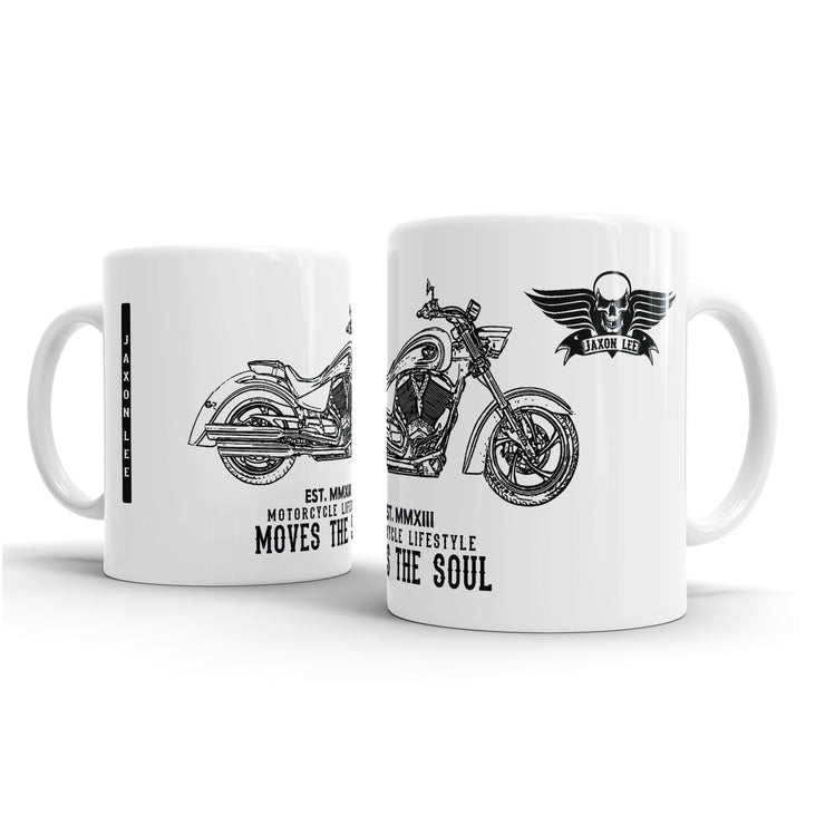JL Illustration For A Victory Kingpin Motorbike Fan – Gift Mug