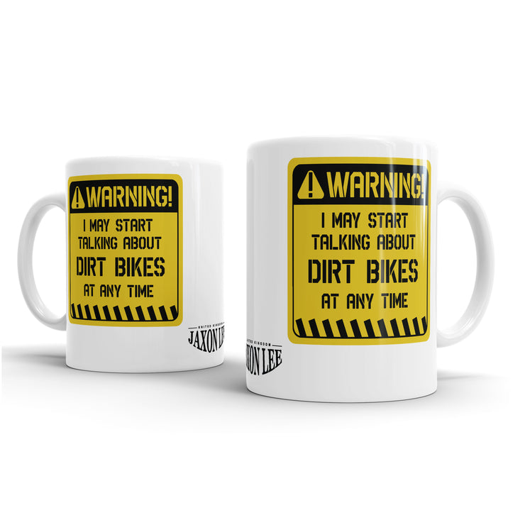 Jaxon Lee - Warning! May Start Talking About Dirt Bikes Design – Fun Gift Mug