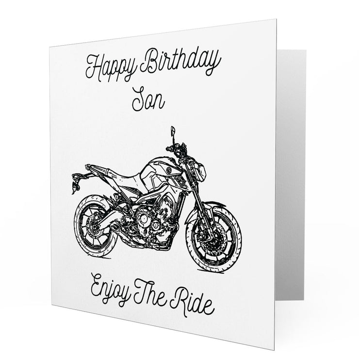 Jaxon Lee - Birthday Card for a Yamaha MT09 Motorbike fan