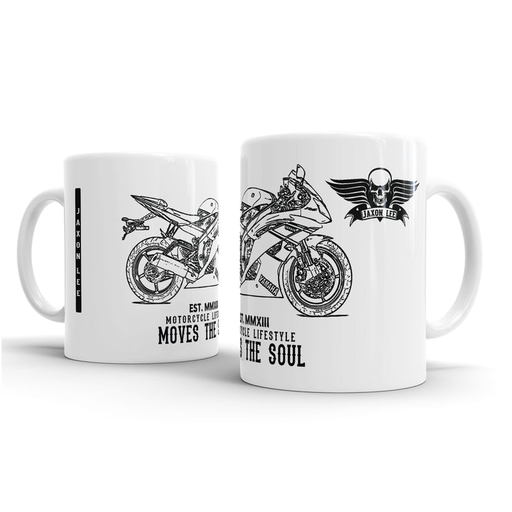 JL Illustration For A Yamaha YZF R6 WorldGP 50th Anniversary Edition 2012 Motorbike Fan - Gift Mug
