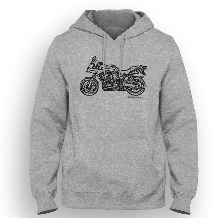 JL Illustration For A Yamaha FZS 600 Fazer Motorbike Fan Hoodie