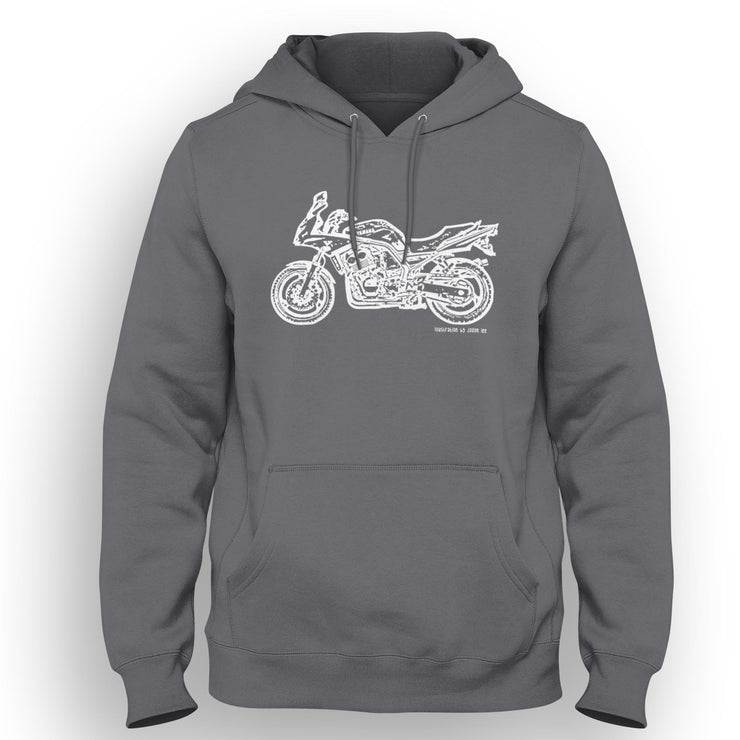 JL Illustration For A Yamaha FZS 600 Fazer Motorbike Fan Hoodie