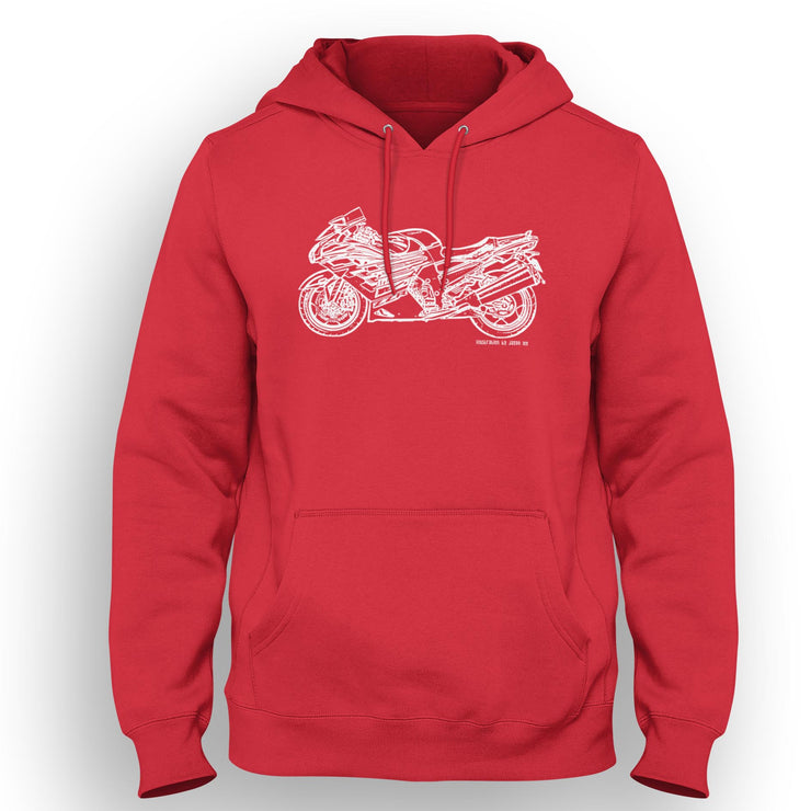 JL Illustration For A Kawasaki ZZR1400 Motorbike Fan Hoodie