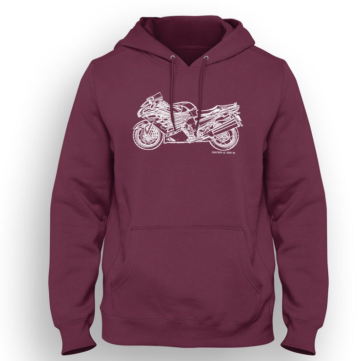 JL Illustration For A Kawasaki ZZR1400 Motorbike Fan Hoodie