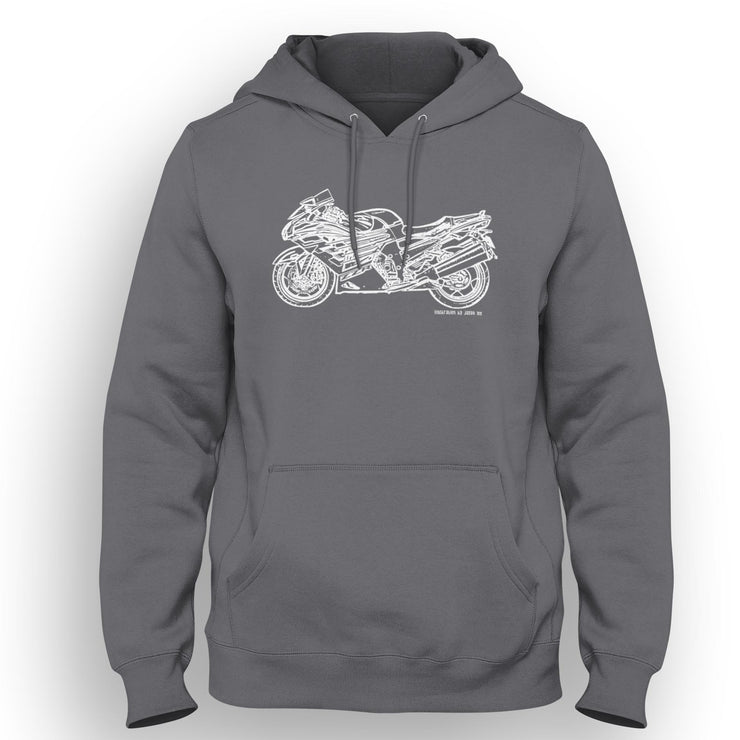 JL Illustration For A Kawasaki ZZR1400 Motorbike Fan Hoodie