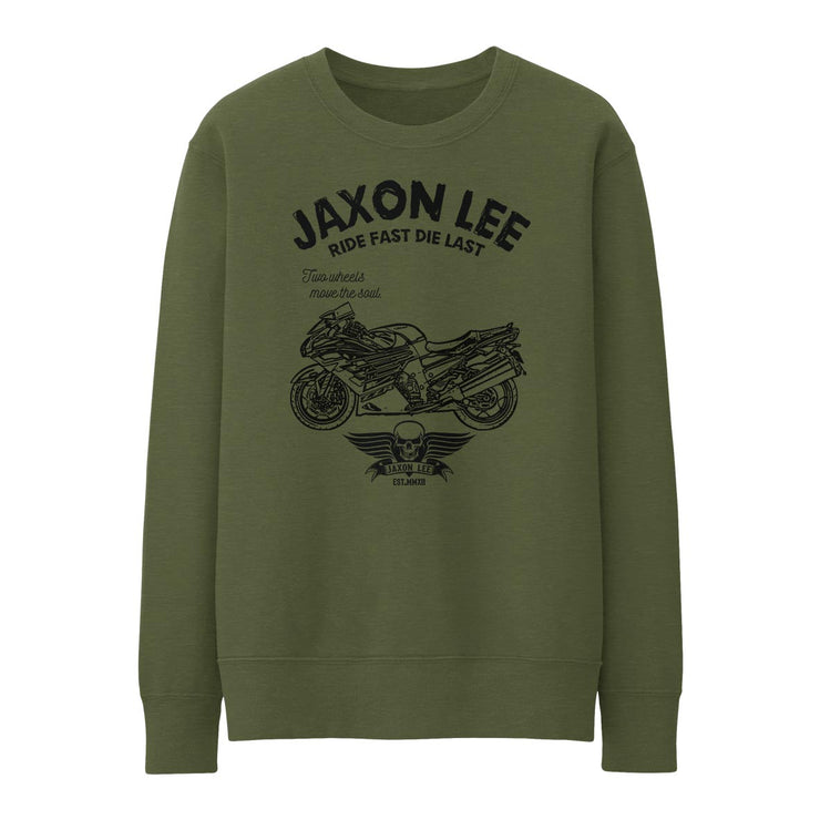 JL Ride Illustration for a Kawasaki ZZR1400 Motorbike fan Jumper