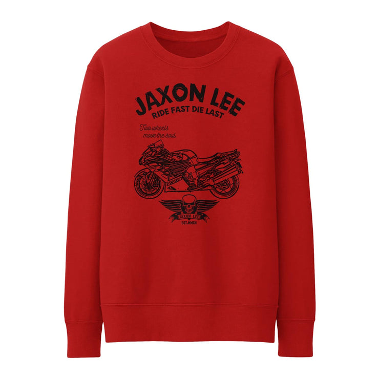 JL Ride Illustration for a Kawasaki ZZR1400 Motorbike fan Jumper