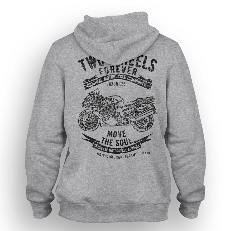 JL Soul Illustration For A Kawasaki ZZR1400 Motorbike Fan Hoodie