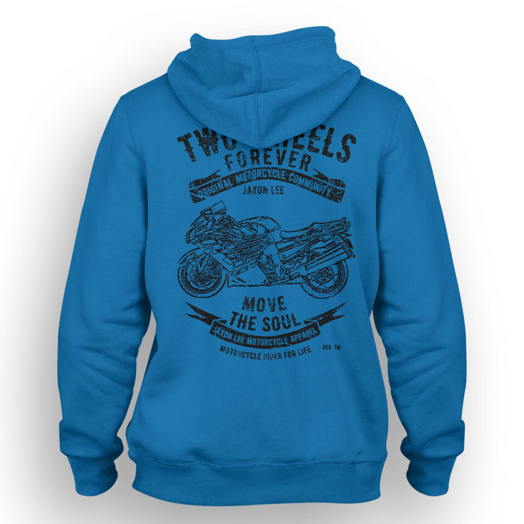 JL Soul Illustration For A Kawasaki ZZR1400 Motorbike Fan Hoodie