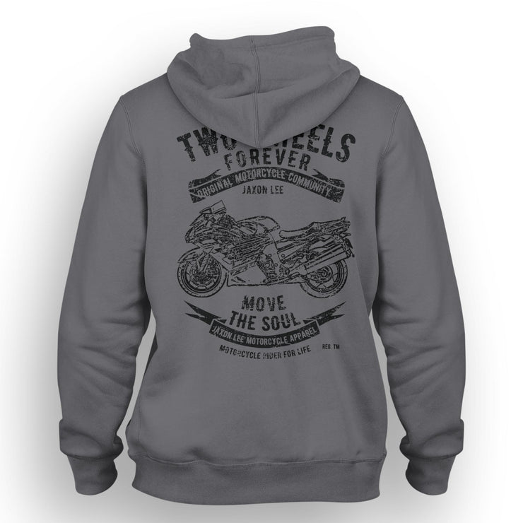 JL Soul Illustration For A Kawasaki ZZR1400 Motorbike Fan Hoodie