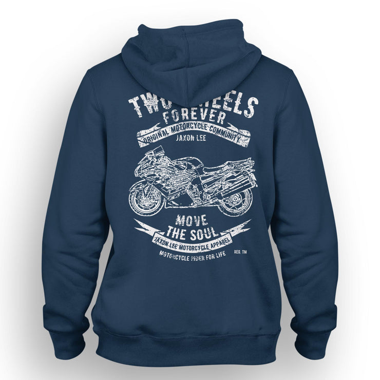 JL Soul Illustration For A Kawasaki ZZR1400 Motorbike Fan Hoodie