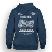 JL Speed Illustration For A Kawasaki ZZR1400 Motorbike Fan Hoodie