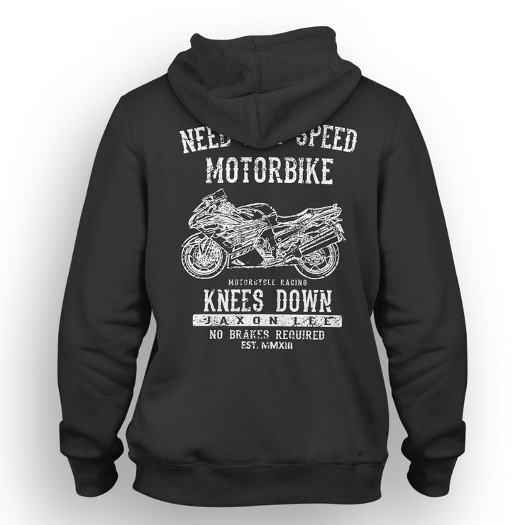 JL Speed Illustration For A Kawasaki ZZR1400 Motorbike Fan Hoodie