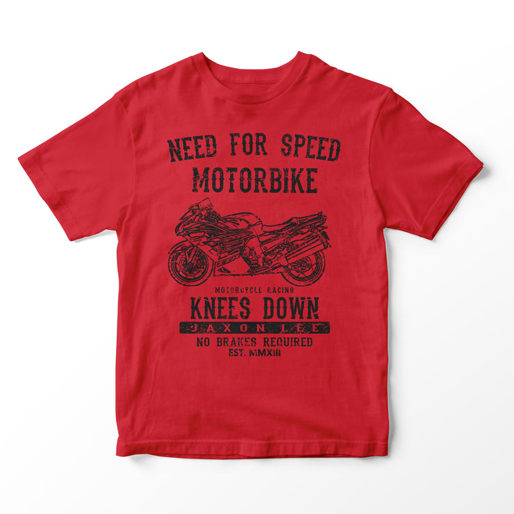 JL Speed Illustration for a Kawasaki ZZR1400 Motorbike fan T-shirt