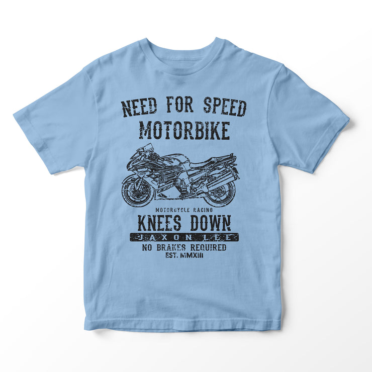 JL Speed Illustration for a Kawasaki ZZR1400 Motorbike fan T-shirt