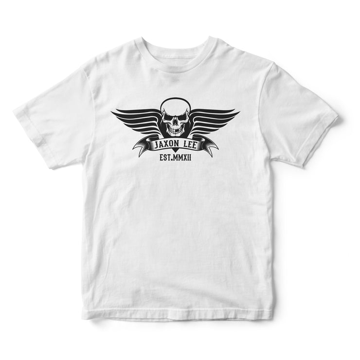 JL Classic Skull Logo Front Print T-shirts