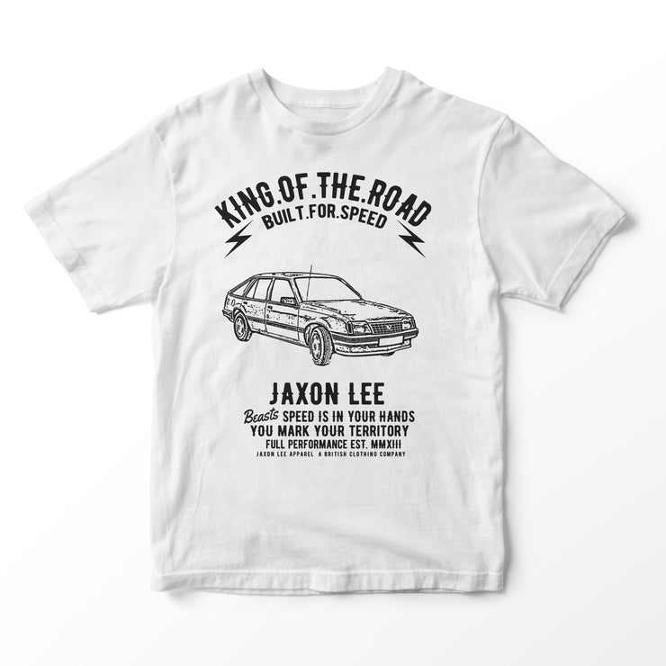 JL King Illustration for a Vauxhall Cavalier MK2 Motorcar fan T-shirt