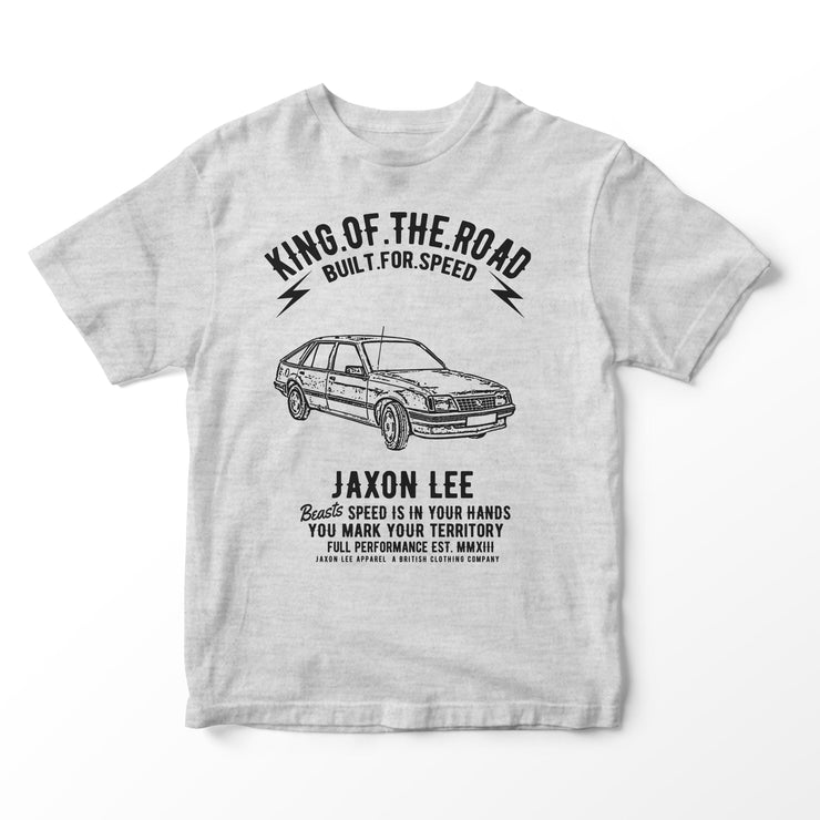 JL King Illustration for a Vauxhall Cavalier MK2 Motorcar fan T-shirt