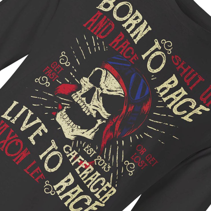 JL Born to Race Motorcycle Cafe Racer – Long Sleeve T-shirt